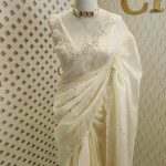 Kota Silk With Flower Faux Mirror On The Boarder