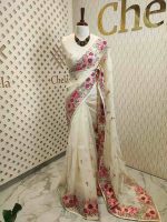 Kota silk with Floral embroidery border - Image 2