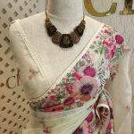 Kota silk with Floral embroidery border