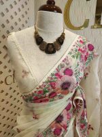 Kota silk with Floral embroidery border