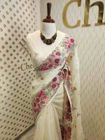 Kota silk with Floral embroidery border - Image 5