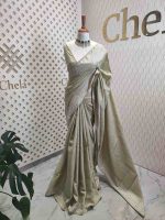 Tussar silk with thread embroider and mukeish work - Image 22
