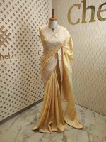 Tussar silk with thread embroider and mukeish work - Image 13