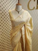 Tussar silk with thread embroider and mukeish work - Image 16