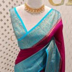 Banarasi with manga design weaving border and rich blouse