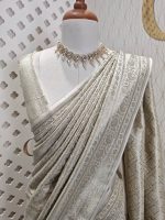 Banarasi with cross weave and tiangle blossom - Image 18