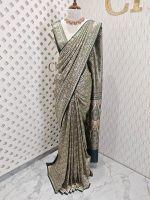 Banarasi with cross weave and tiangle blossom - Image 3