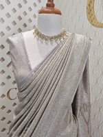 Banarasi with cross weave and tiangle blossom - Image 14