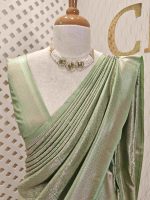 Banarasi with 4 edge flower butta - Image 10