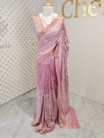 Jute silk with big flower kantha stitch - Image 6