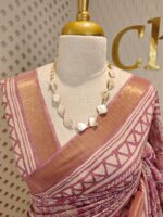 Jute silk with big flower kantha stitch - Image 5