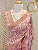 Jute silk with big flower kantha stitch - Image 4