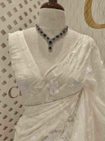 Organza with big and small embroidery - Image 16