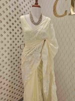 Organza with big and small embroidery - Image 10