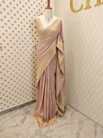 Soft tussar banarasi with 4 flower butta - Image 13