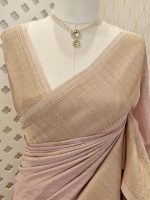 Soft tussar banarasi with 4 flower butta - Image 12