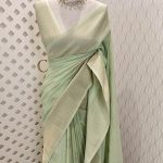 Soft tussar banarasi with 4 flower butta
