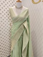 Soft tussar banarasi with 4 flower butta