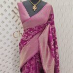 Soft tussar banarasi with vein and blossom tangle