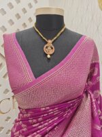 Soft tussar banarasi with vein and blossom tangle - Image 2