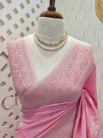 Soft tussar banarasi vein and floral border - Image 30