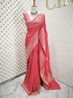 Soft tussar banarasi with spear shape butta - Image 10