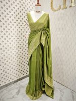 Soft tussar banarasi with spear shape butta - Image 13