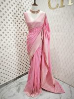 Soft tussar banarasi with spear shape butta - Image 3