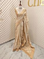 Tussar with loving bird body and diamond border - Image 5