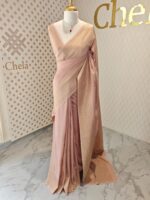 Soft tussar banarasi with mango border - Image 22