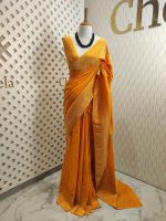 Soft tussar banarasi vein and floral border - Image 6