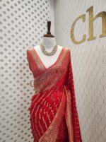 Georgette katan golden polka dots - Image 10