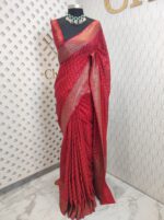 Georgette katan golden polka dots - Image 2