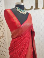 Georgette katan golden polka dots - Image 8