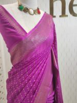 Georgette katan golden polka dots - Image 12