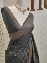 Georgette katan golden polka dots - Image 16