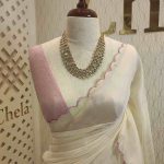 Golden Line Organza With Sequence Line Blouse