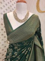Soft tussar banarasi with vein and blossom tangle - Image 13