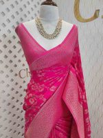 Soft tussar banarasi with vein and blossom tangle - Image 16
