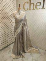 Organza banarasi with 6 petal butta - Image 7