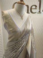 Organza banarasi with 6 petal butta - Image 8