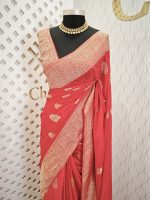 Georgette Banarasi With Lilly Buttas - Image 16