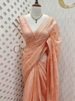 kota silk with faux mirror on the boarder and the saree