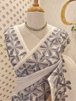 Organza with contrast  flower - Image 2