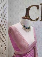 Georgette banarasi with bud shaped butts - Image 15