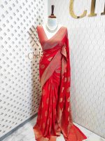 Georgette banarasi with bud shaped butts - Image 3