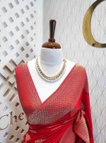 Georgette banarasi with bud shaped butts - Image 2