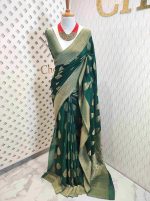 Georgette banarasi with bud shaped butts - Image 16
