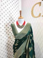 Georgette banarasi with bud shaped butts - Image 17