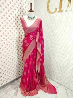 Georgette banarasi with bud shaped butts - Image 20
